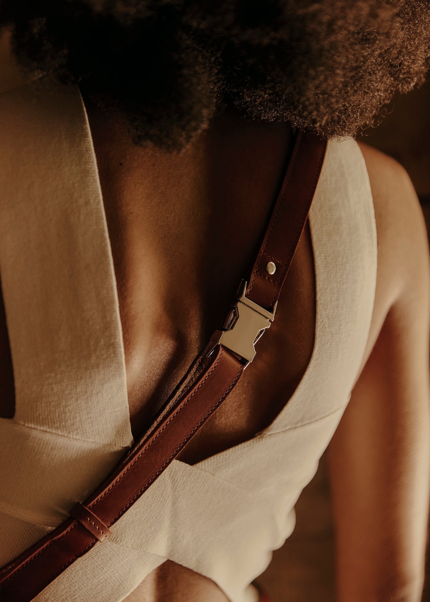 La Nomade – Banane en cuir unisexe, doublée cuir, artisanat français - Léonny Cha