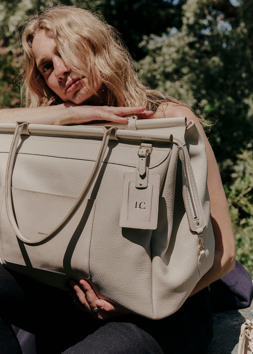 Le Rivage – Sac de voyage week - end en cuir unisexe, haut de gamme, made in France - Léonny Cha