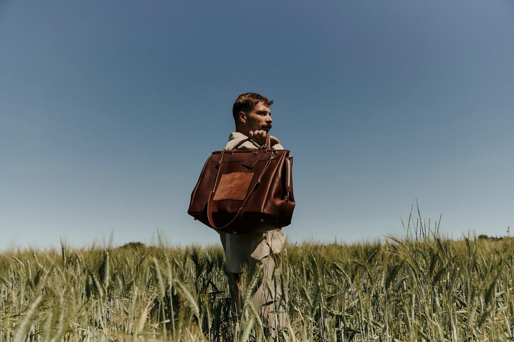 Le Rivage – Sac de voyage week - end en cuir unisexe, haut de gamme, made in France - Léonny Cha