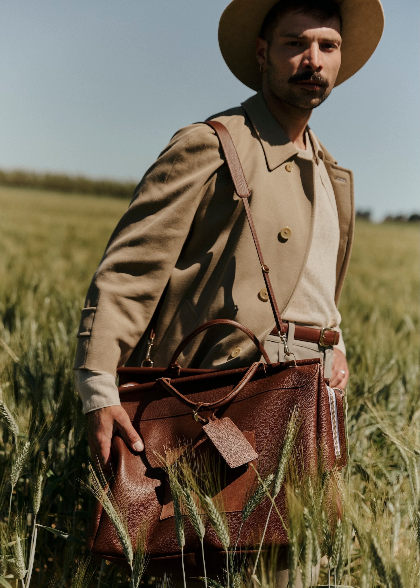 Le Rivage – Sac de voyage week - end en cuir unisexe, haut de gamme, made in France - Léonny Cha