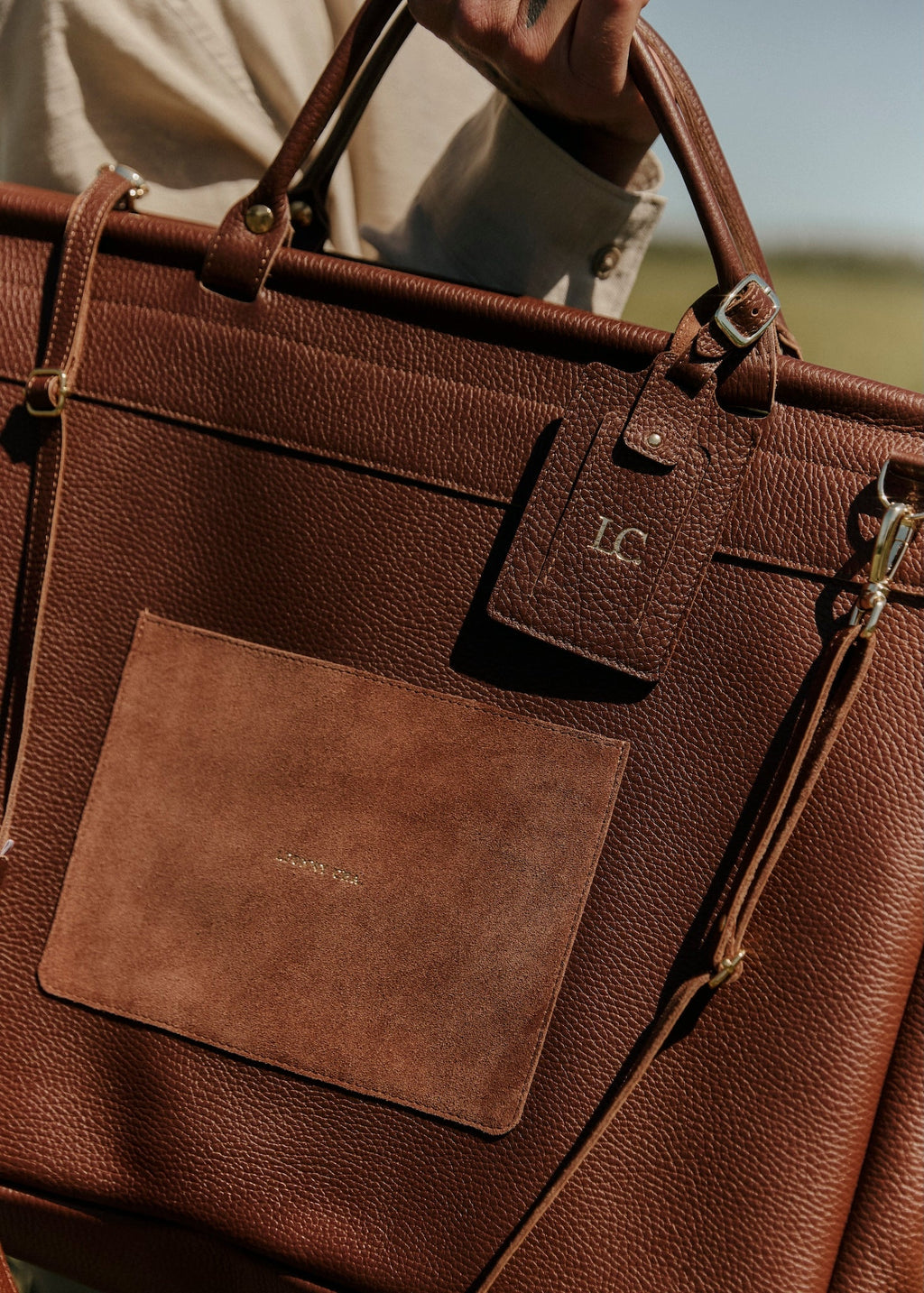 Le Rivage – Sac de voyage week - end en cuir unisexe, haut de gamme, made in France - Léonny Cha