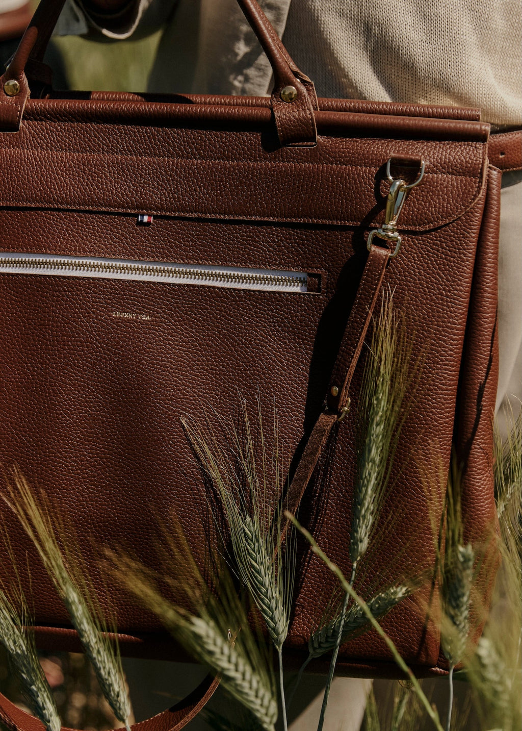 Le Rivage – Sac de voyage week - end en cuir unisexe, haut de gamme, made in France - Léonny Cha