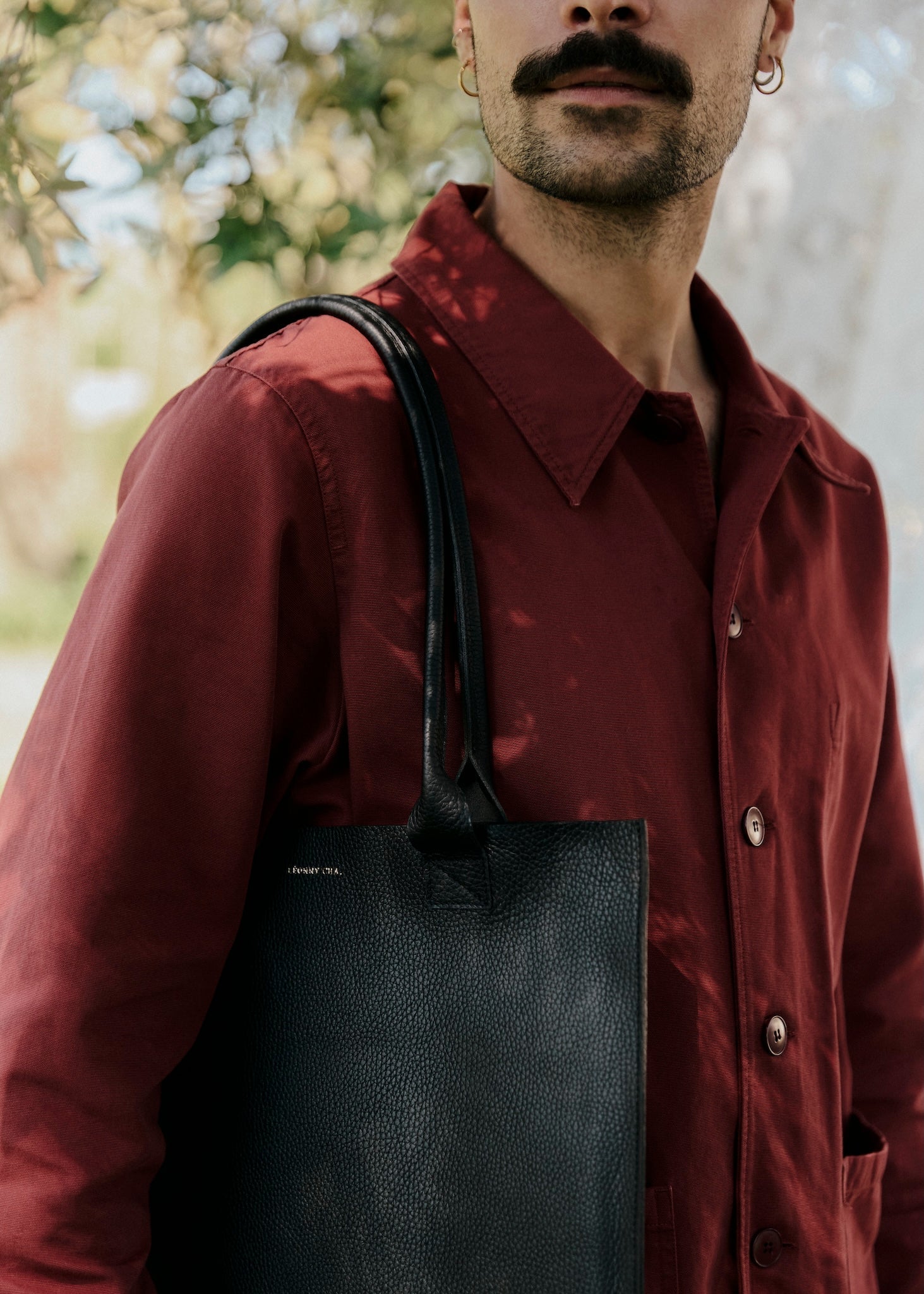 Le Minimaliste – Tote bag en cuir unisexe pour ordinateur et documents, made in France - Léonny Cha