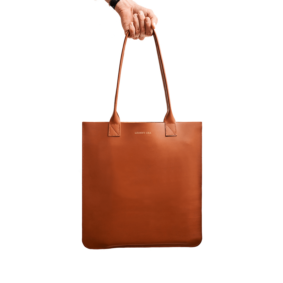 Le Minimaliste – Tote bag en cuir unisexe - Léonny Cha