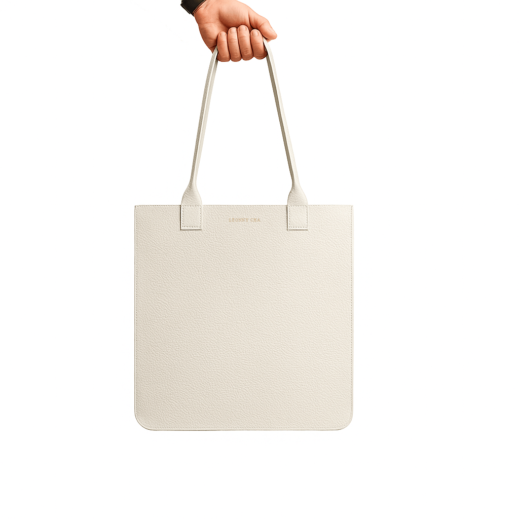 Le Minimaliste – Tote bag en cuir unisexe - Léonny Cha