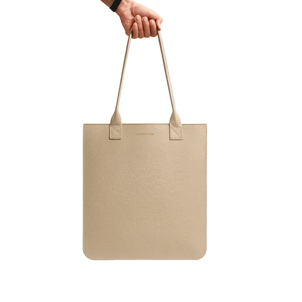 Le Minimaliste – Tote bag en cuir unisexe - Léonny Cha