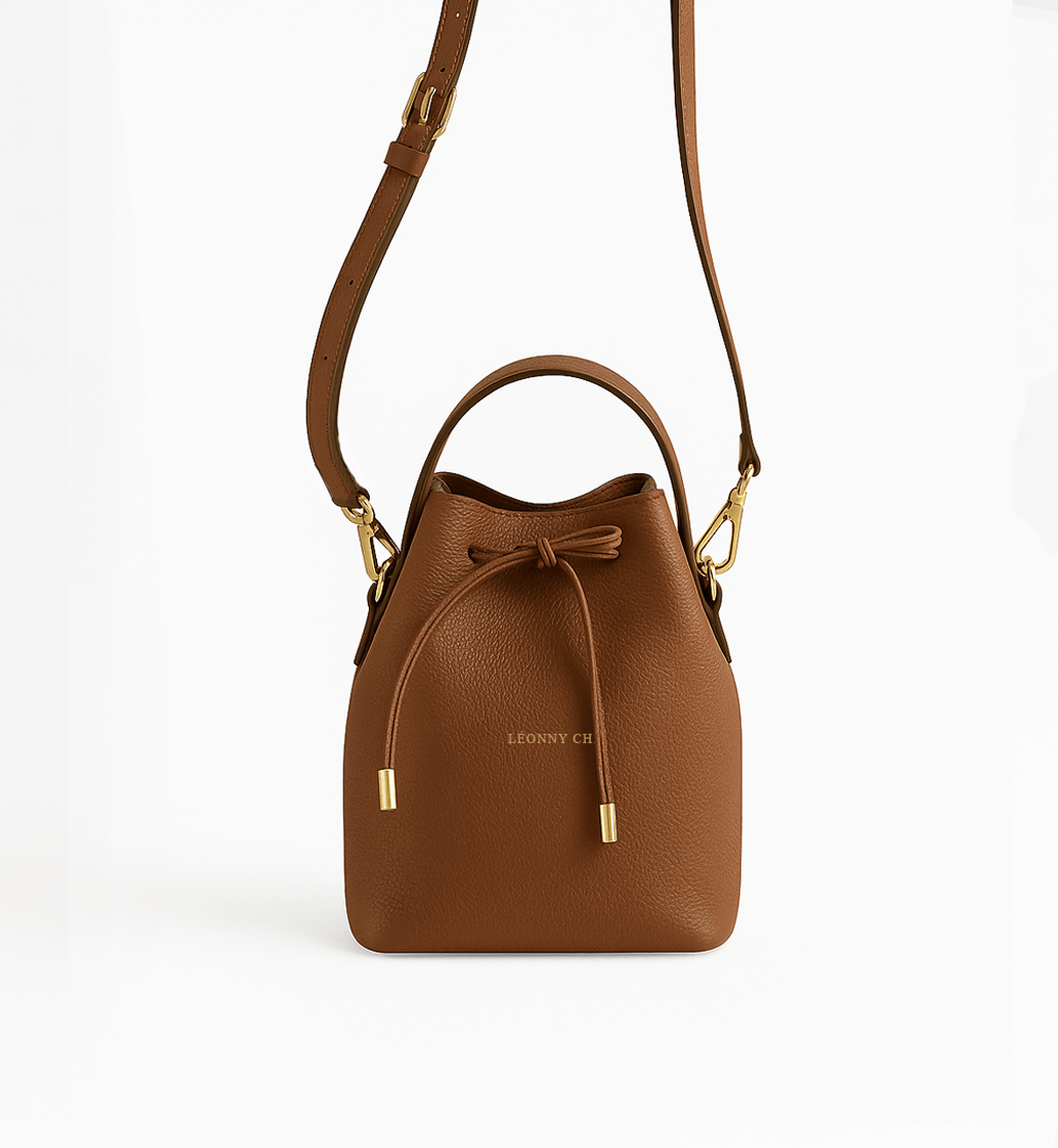 Le Précieux – Mini sac seau en cuir, format compact artisanal français - Léonny Cha