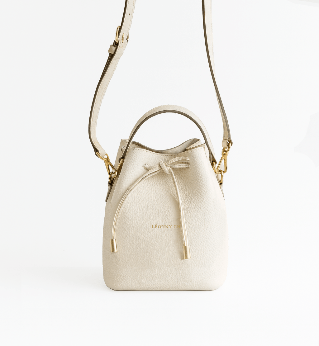 Le Précieux – Mini sac seau en cuir, format compact artisanal français - Léonny Cha